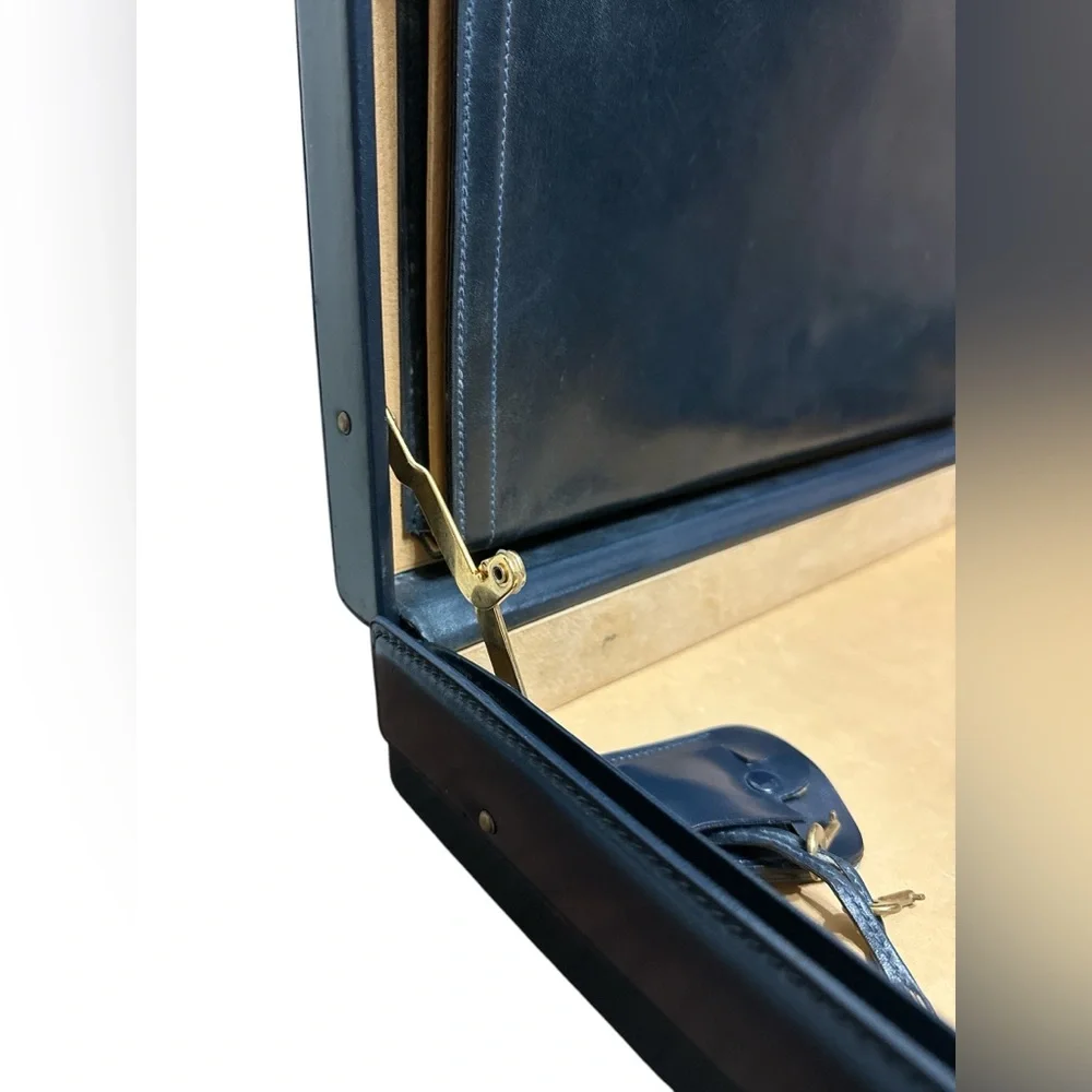 Vintage GUCCI authentic briefcase attache dark navy blue - Picture 13 of 14